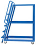 Vestil Steel High Frame Cart with Mold On Rubber Casters - 56-1/8 In. x 21-7/8 In. x 73-1/16 In. 1,000 lb - Blue