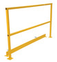 Vestil Steel Safety Handrail with Hardware and Toe Board - 74-1/2 In. x 4 In. x 42 In. - Yellow