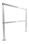 Vestil Aluminum Safety Handrail - 74-1/2 In. x 4 In. x 42 In. - Silver