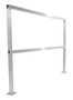 Vestil Aluminum Safety Handrail - 74-1/2 In. x 4 In. x 42 In. - Silver