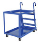 Vestil Steel Stock Picker 2 Shelf with Mold On Rubber Casters - 51-3/4 In. x 27-7/8 In. x 50-1/8 In. 1,000 lb - Blue