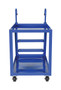 Vestil Steel Stock Picker 2 Shelf with Mold On Rubber Casters - 51-3/4 In. x 27-7/8 In. x 50-1/8 In. 1,000 lb - Blue