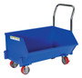 Vestil Steel Low Profile Hopper - 1/4 Cubic Yard 1,000 lb - Blue