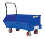 Vestil Steel Low Profile Hopper - 1/4 Cubic Yard 1,000 lb - Blue