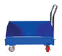 Vestil Steel Low Profile Hopper - 1/4 Cubic Yard 1,000 lb - Blue