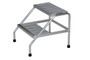 Vestil Aluminum 2 Step Knock Down Stand - 500 lb - Silver