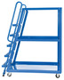 Vestil Steel High Frame Cart with Mold On Rubber Casters - 56-1/8 In. x 27-7/8 In. x 73-1/16 In. 1,000 lb - Blue