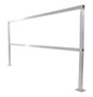 Vestil Aluminum Safety Handrail - 86-1/2 In. x 4 In. x 42 In. - Silver