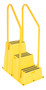 Vestil Polyethylene Nestable with Handrails - 3 Step 500 lb - Yellow