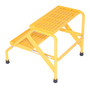 Vestil Aluminum 2 Step Knock Down Stand - 500 lb - Yellow