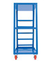 Vestil Steel High Frame Cart with Polyurethane On Steel Casters - 56-1/8 In. x 21-7/8 In. x 74-1/16 In. 1,000 lb - Blue