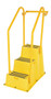 Vestil Polyethylene Nestable with Hand and Back Rails - 3 Step 500 lb - Yellow
