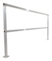 Vestil Aluminum Safety Handrail - 98-1/2 In. x 4 In. x 42 In. - Silver