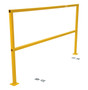 Vestil Steel Safety Handrail with Hardware - 122-1/2 In. x 4 In. x 42 In. - Yellow