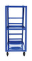Vestil Steel High Frame Cart with Rubber On Steel Casters - 56-1/8 In. x 21-7/8 In. x 75-1/16 In. 1,000 lb - Blue