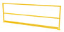 Vestil Steel Safety Handrail with Toe Board - 122-1/2 In. x 4 In. x 42 In. - Yellow