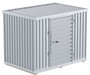 Vestil Galvanized Steel Single Storage Building - 2,750 lb Floor - Gray