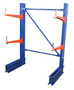 Vestil Steel Standard Duty Cantilever Single Sided Upright - 6 Ft x 24 In. Arm Blue Set