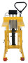 Vestil Steel Tote-A-Load Ergonomic Foot Pump Hydraulic Power Fork Size - 21 In. x 43 In. 2,200 lb - Yellow