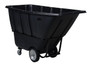 Vestil Plastic Heavy Duty Tilt Truck - 1 Cubic Yard 2100 lb - Black