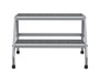 Vestil Aluminum 2 Step Knock Down Wide Stand - 500 lb - Silver
