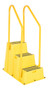 Vestil Polyethylene Nestable with Handrails Casters - 3 Step 500 lb - Yellow