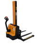 Vestil Steel Narrow Mast Stacker DC Powered - 62 In. Raised Height Adjustable Forks and Support Legs 1,500 lb Black / - Yellow