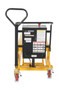 Vestil Steel Tote-A-Load DC Powered Fork Size - 27 In. x 43 In. 2,200 lb - Yellow