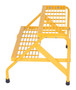 Vestil Aluminum 2 Step Knock Down Wide Stand - 500 lb - Yellow
