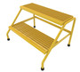 Vestil Aluminum 2 Step Wide Stand - 500 lb - Yellow