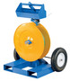 Vestil Steel Industrial Duty Strapping Cart with Fork Pockets - 150 lb Blue / - Yellow