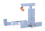 Vestil Steel Counter Balanced Power Lift Manual - 55 Gallon Poly Drum Gripper Attachment 600 lb - Gray