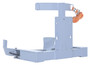 Vestil Steel Counter Balanced Power Lift Manual - 55 Gallon Poly Drum Gripper Attachment 600 lb - Gray