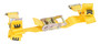 Vestil Polyester Ratcheting Cargo Strap with E-Clip - 12 Ft. Working Length 1,335 lb Working Load Limit - Yellow