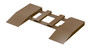 Vestil Steel Wheel Risers With Pick-Up Loop - 60 In. x 24 In. x 6-1/4 In. 40,000 lb - Brown