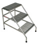 Vestil Aluminum 3 Step Knock Down Stand - 500 lb - Silver