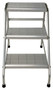 Vestil Aluminum 3 Step Knock Down Stand - 500 lb - Silver