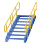 Vestil Steel 8 Step Modular Style Stairway Top Step - 60 In. 1,000 lb Blue / - Yellow