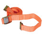 Vestil Polyester Cam Cargo Strap with E-Clip - 16 Ft. Working Length 1,200 lb Working Load - Orange