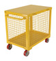 Vestil Steel Tool Box Expanded Metal - 13 Cubic Feet 24 In. x 36 In. 2,000 lb - Yellow