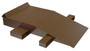Vestil Steel Wheel Riser With Roll Off Guard - 96 In. x 24 In. x 12 In. 40,000 lb - Brown