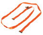 Vestil Polyester Ratcheting Cargo Strap with E-Clip - 16 Ft. Working Length 1,200 lb Working Load - Orange