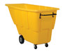 Vestil Plastic Light Duty Tilt Truck - 1 Cubic Yard 850 lb - Yellow