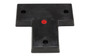 Vestil Rubber Specialty T-Shaped Molded Bumper - 3 In. x 22 In. x 22 In. - Black