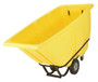 Vestil Plastic Medium Duty Tilt Truck - 1/2 Cubic Yard 850 lb - Yellow