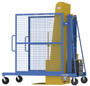 Vestil Steel Universal AC Powered Trash Can Dumper - 72 In. Maximum Dump Height Blue / - Yellow