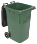Vestil High Density Polyethylene - 64 Gallon Trash Can - Green