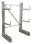 Vestil Galvanized Steel Standard Duty Cantilever Single Sided Upright - 6 Ft x 24 In. Arm Gray Set