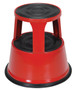 Vestil Steel Rolling Step Stool - 17 In. Top Step Height 500 lb - Red