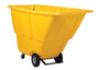 Vestil Plastic Medium Duty Tilt Truck - 1 Cubic Yard 1250 lb - Yellow